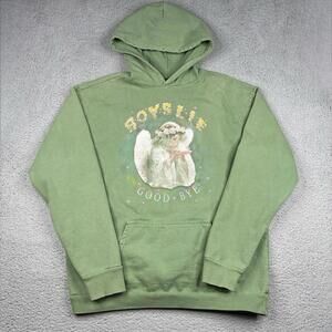 Boys Lie Green Angel Graphic Hoodie